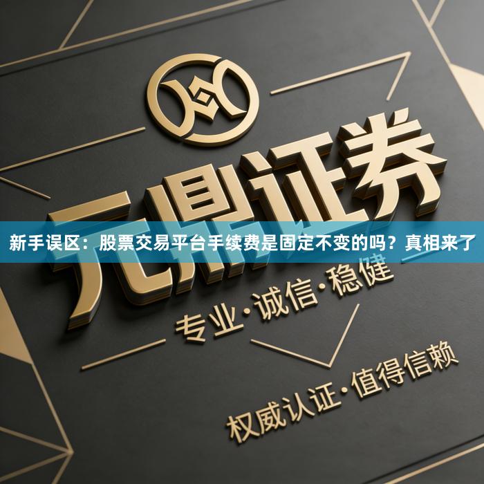 新手误区：股票交易平台手续费是固定不变的吗？真相来了