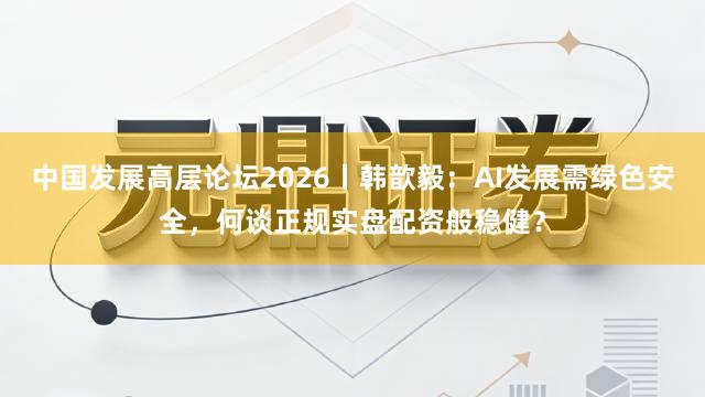 中国发展高层论坛2026丨韩歆毅：AI发展需绿色安全，何谈正规实盘配资般稳健？