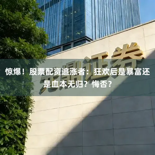 惊爆！股票配资追涨者：狂欢后是暴富还是血本无归？悔否？