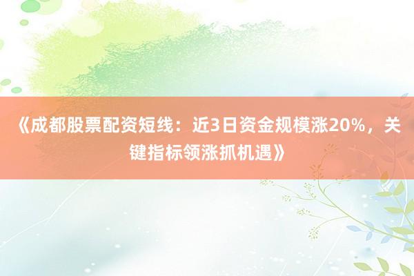 《成都股票配资短线：近3日资金规模涨20%，关键指标领涨抓机遇》