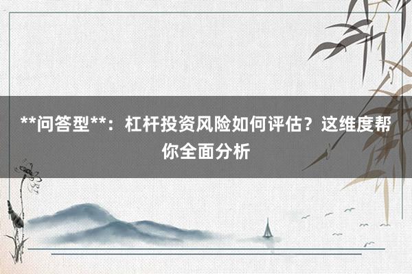 **问答型**：杠杆投资风险如何评估？这维度帮你全面分析