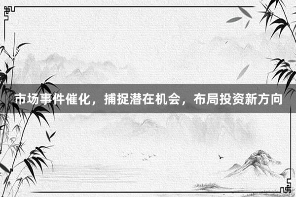 市场事件催化，捕捉潜在机会，布局投资新方向